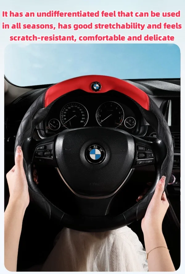 Ultra-thin 5D Suede Car Steering Wheel Cover