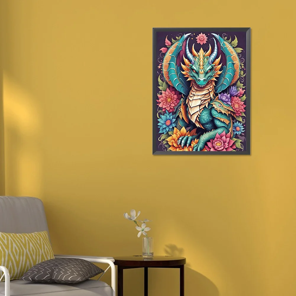 Diamond Painting - Full Round Drill - Colorful Dragon(Canvas|30*40cm)