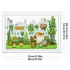 White Bear-Garden-11CT Stamped Cross Stitch 90*60cm/35.43*23.62in(Big Size)
