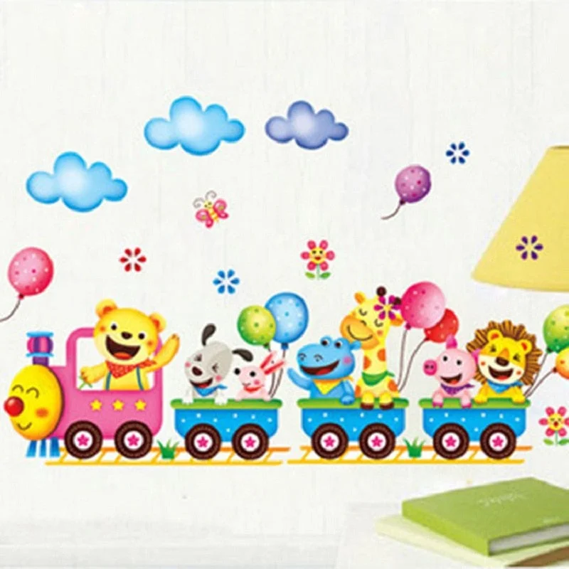 Cartoon Car Wall Decor Decals For Boys Bedroom Kids Room Car Poster Mural Wall Stickers