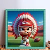 Kansas City Chiefs Football-11CT Stamped Cross Stitch 45*45cm