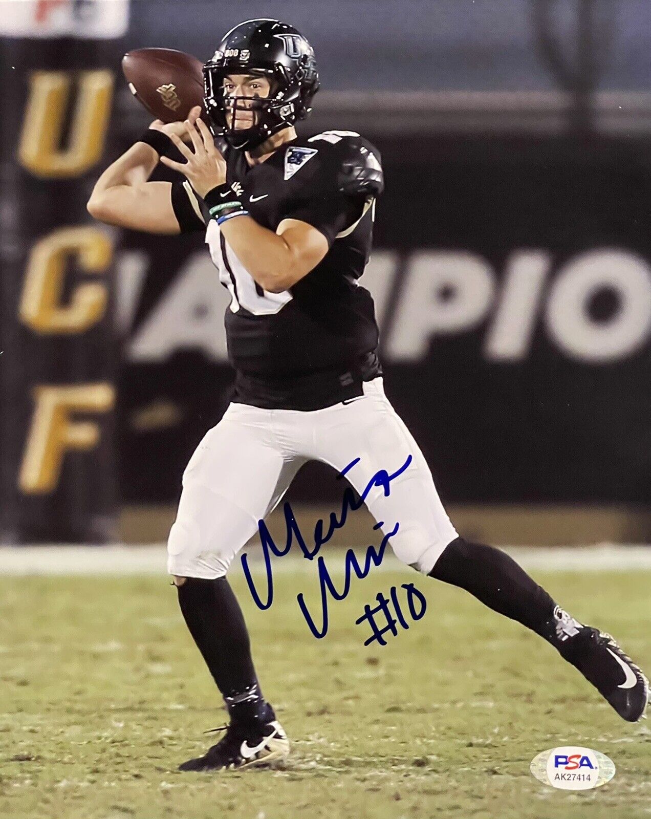 Mckenzie Milton Signed Autographed UCF Golden Knights 8x10 Photo Poster painting 13-0 Psa/Dna