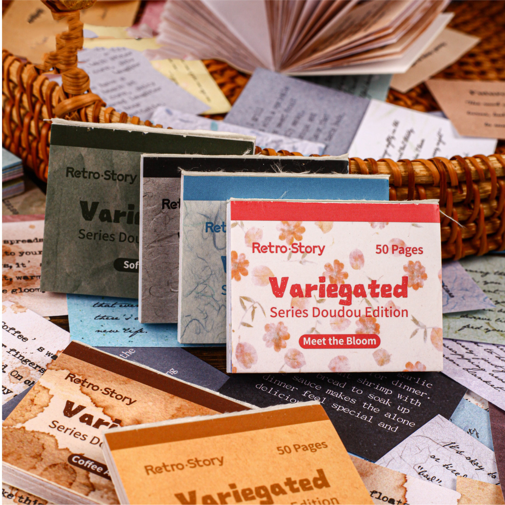 미니 소재지 - 컬러풀 시리즈 빈티지 영어 텍스트