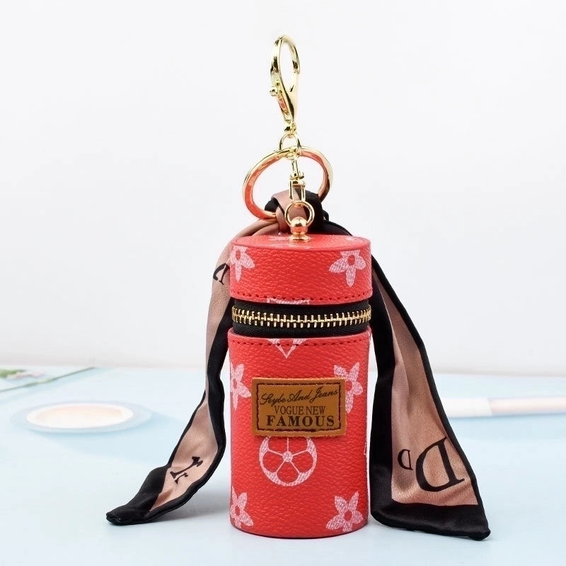 Modern Style Geometric Pu Leather Metal Women’s Bag Pendant Keychain 1 Piece