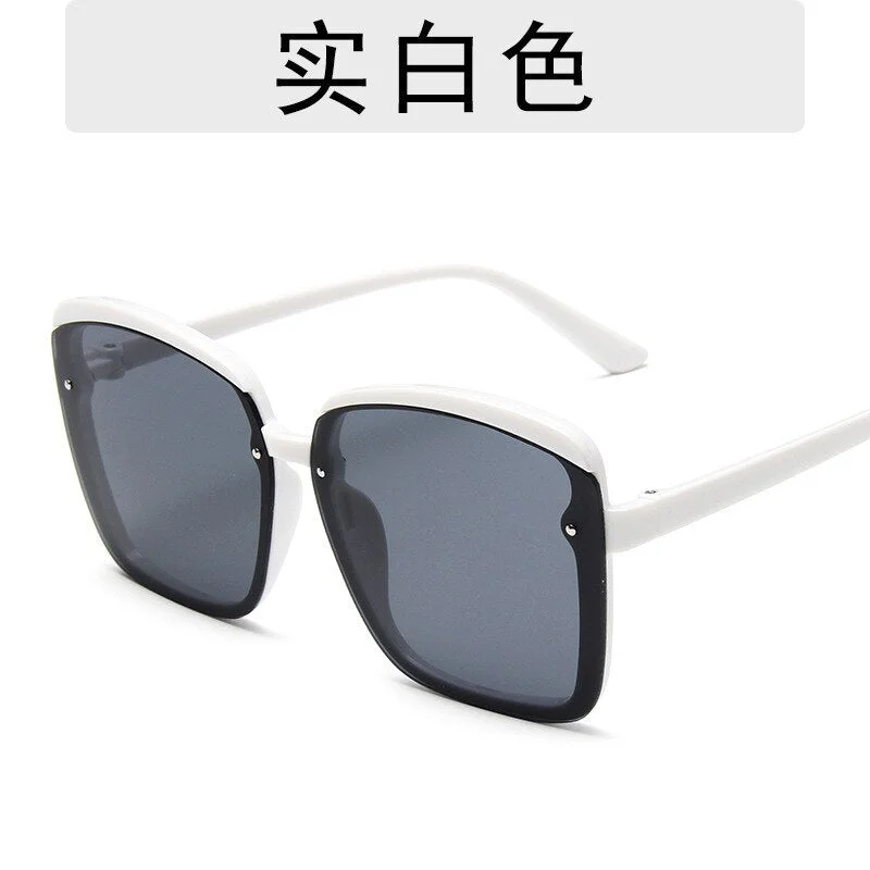 2020 Oversize Square Sunglasses Women Vacation Beach Sun Glasses Luxury Vintage Brand