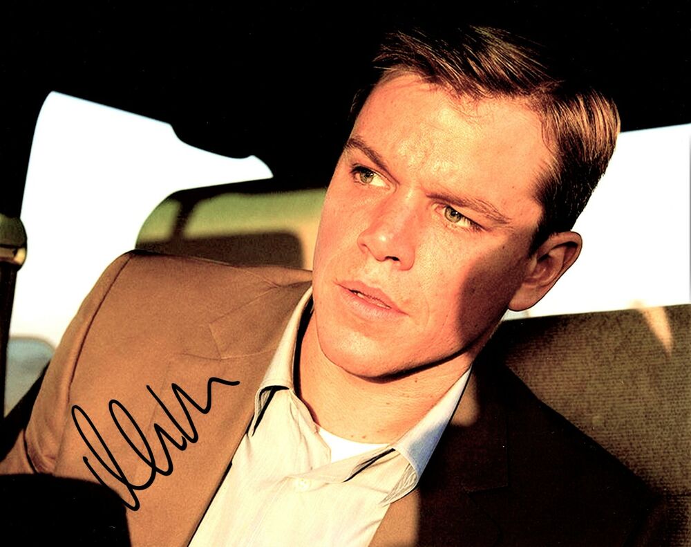 MATT DAMON Signed Photo Poster painting