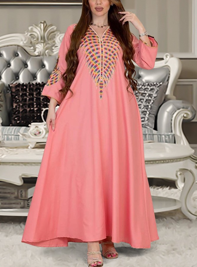 Women's Fashion Colorful Embroidery Kaftan | Oxredo Shop Ramadan Sale