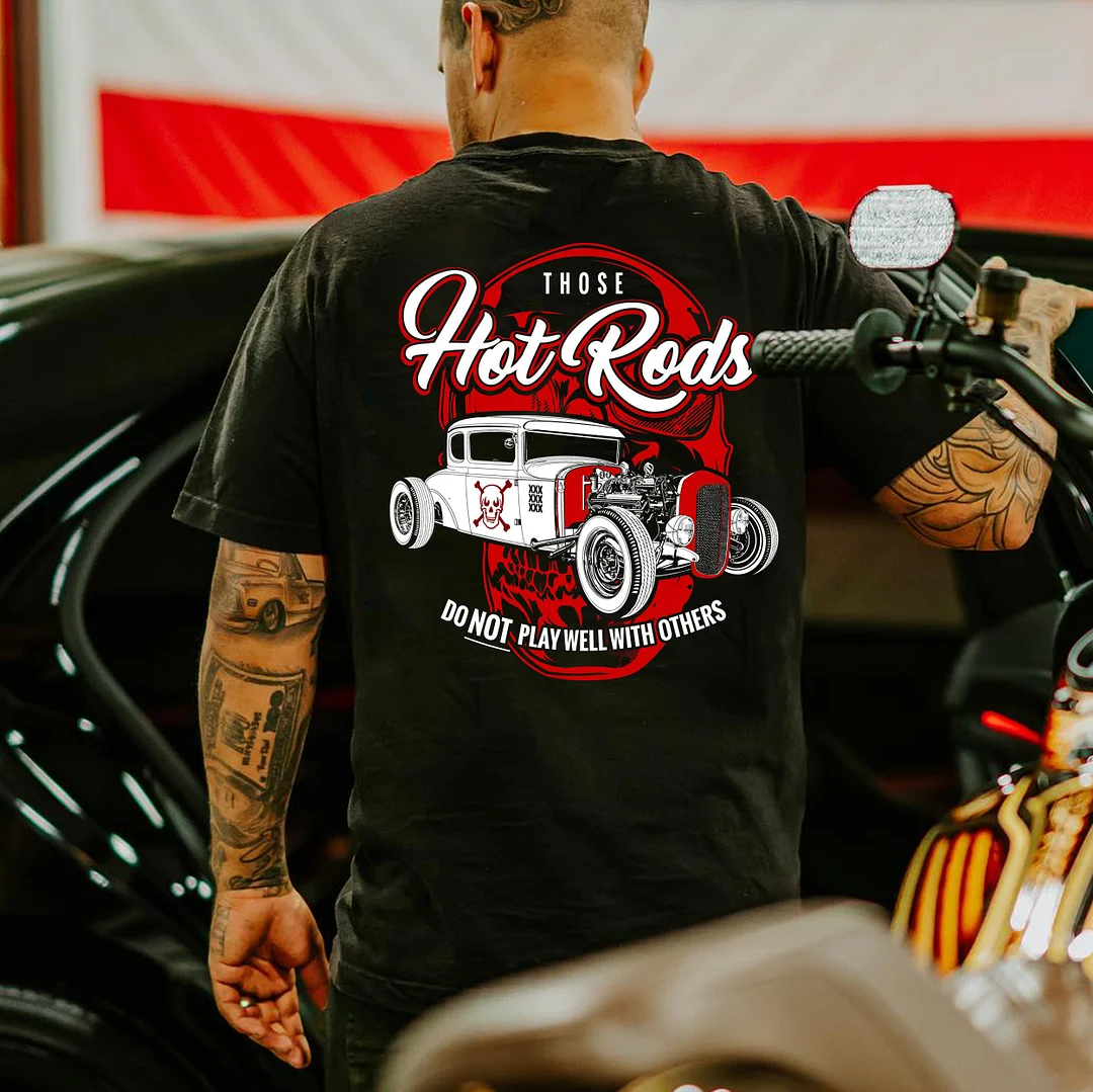HOT RODS Classic Car Print Men's T-shirt