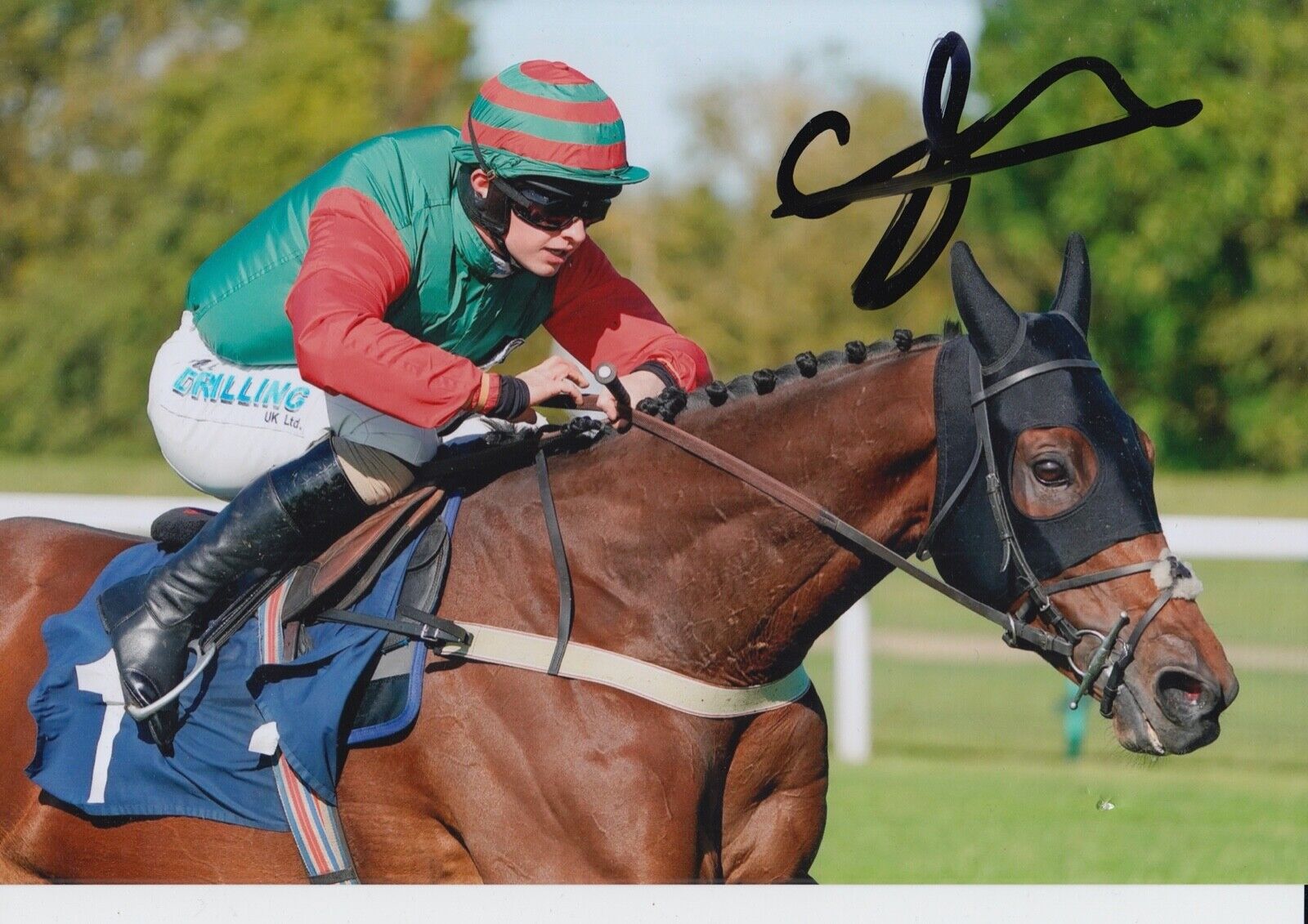 SEAN BOWEN HAND SIGNED 12X8 Photo Poster painting HORSE RACING AUTOGRAPH 4