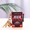 Creative slot fruit machine pendant lottery machine key chain that can be played