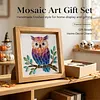 Owl Glass Mosaic DIY Craft Kit &ndash; Framed Halloween Wall Art