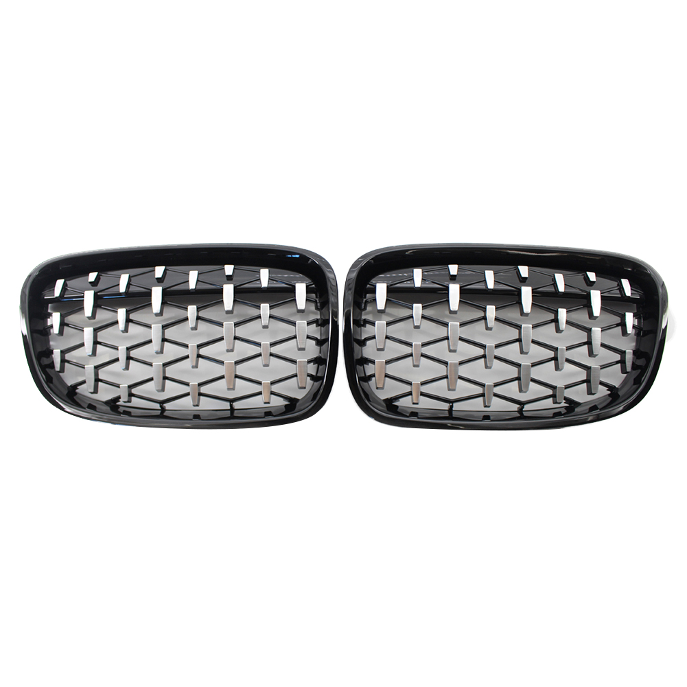 

1 Pair Chrome Black Diamond Kidney Grille for BMW 1 Series F20 2011-2014, 501 Original