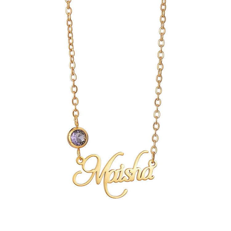 Personalized Name & Birthstone Bracelet