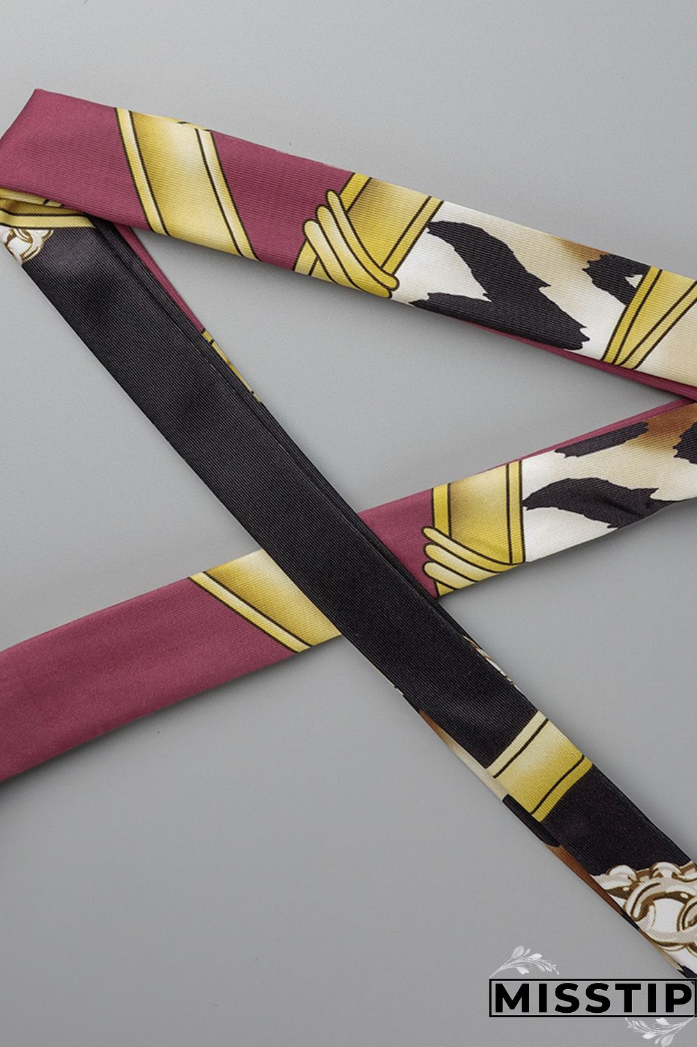 Brown Fashion Casual Print Bandage Patchwork V Neck Long Dress