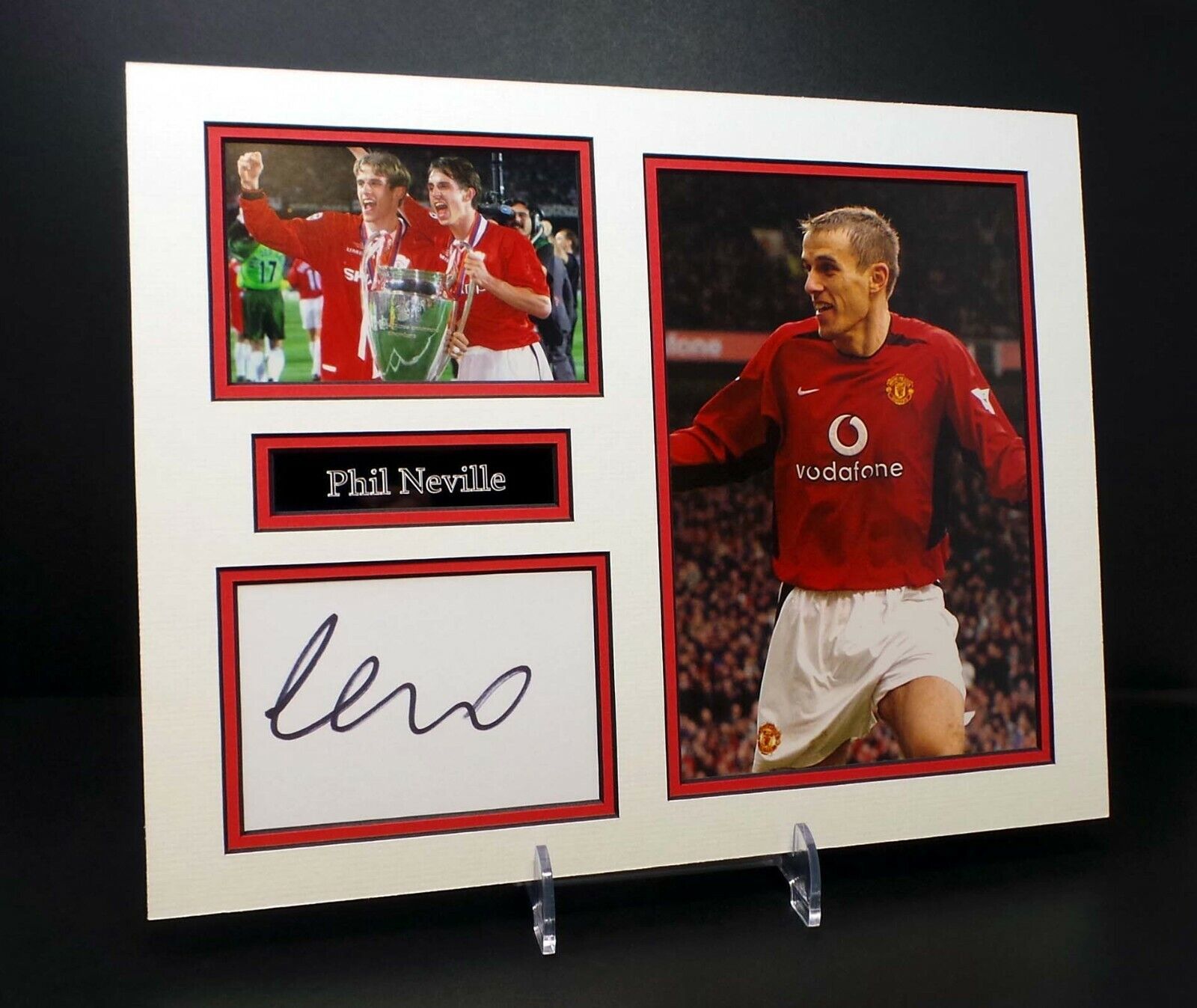 Phil NEVILLE Signed Mounted Photo Poster painting Display AFTAL RD COA Manchester United