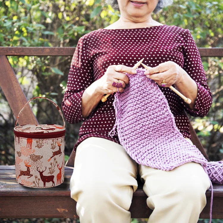 Yarn Crochet Hook Bag Knitting Needles Sewing Tools Tote Case