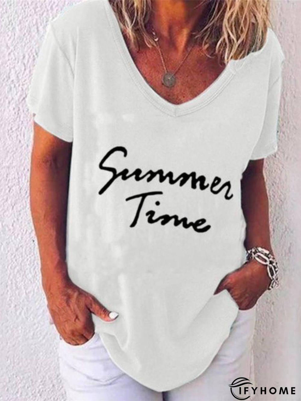 Letter Short Sleeve T-shirt | IFYHOME