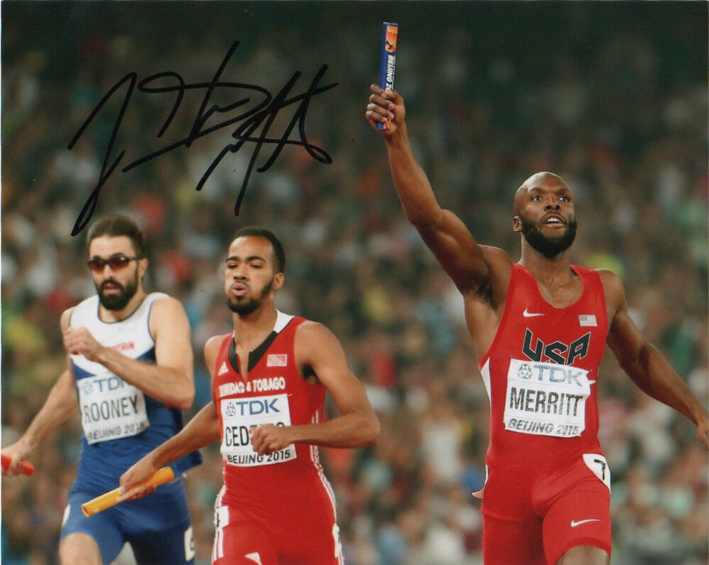 Lashawn Merritt Autographed Signed 8x10 Photo Poster painting COA