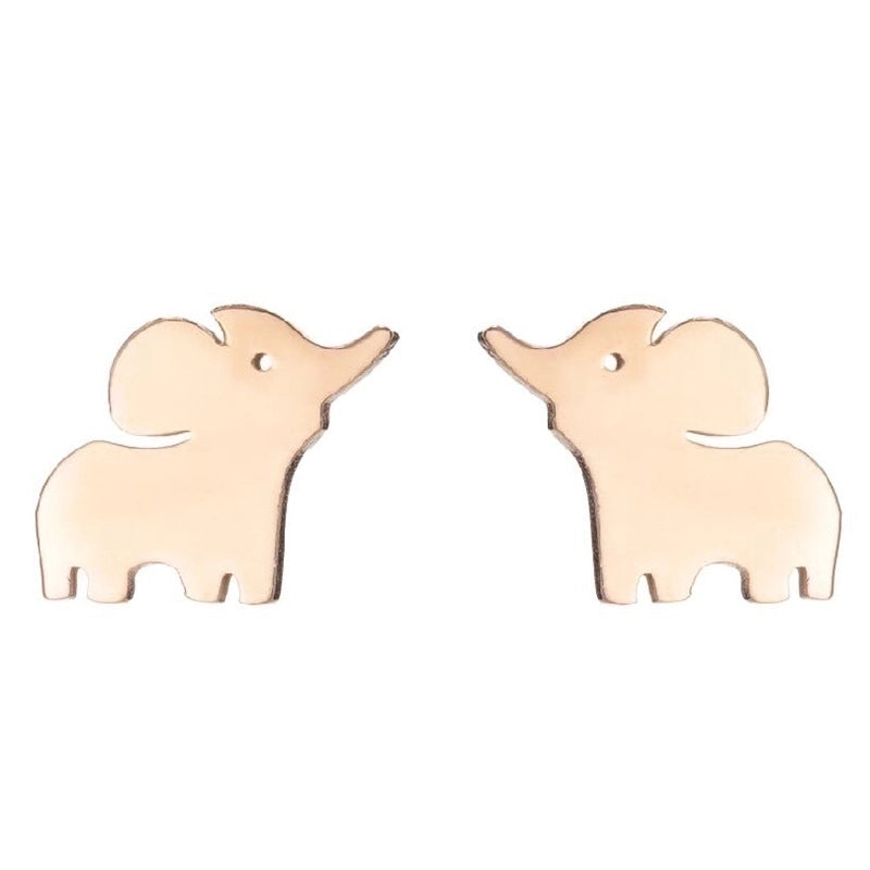 1 Pair Minimalist Animal Plating 304 Stainless Steel 18K Gold Plated Ear Studs