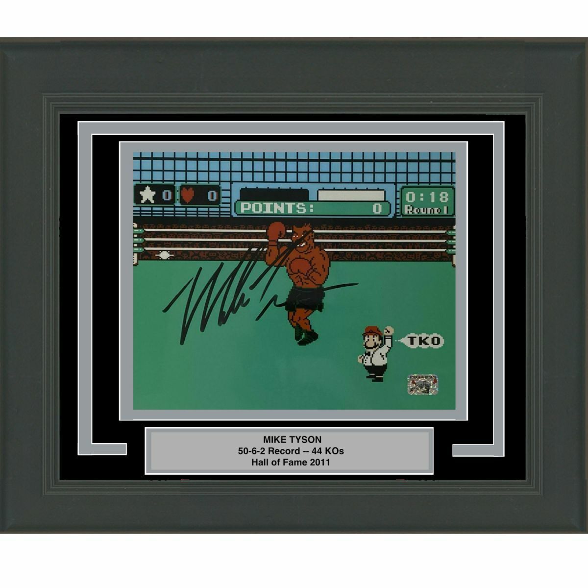 FRAMED Autographed/Signed MIKE TYSON Punchout Nintendo 8x10 Photo Poster painting Hologram COA