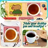 8pcs Cartoon DIY Diamond Painting Wooden Coasters Kits with Holder (Capybara)