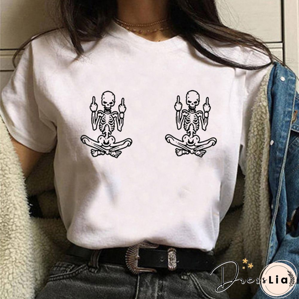 Women's Summer Funny Short Sleeved T-shirts Casual Crew Neck Tees Top Women Clothes Solid Color Shirts