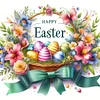 Happy easter-round drill peinture diamant-30*30cm