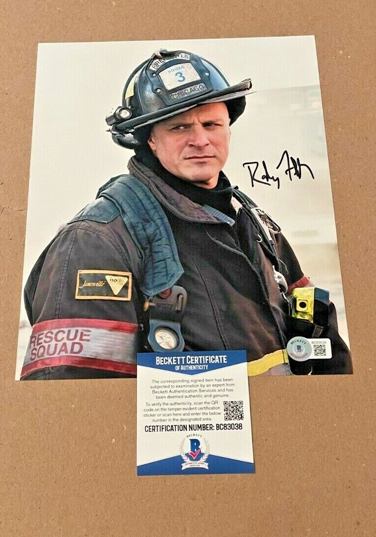 RANDY FLAGLER SIGNED CHICAGO FIRE 8X10 Photo Poster painting BECKETT CERTIFIED BAS