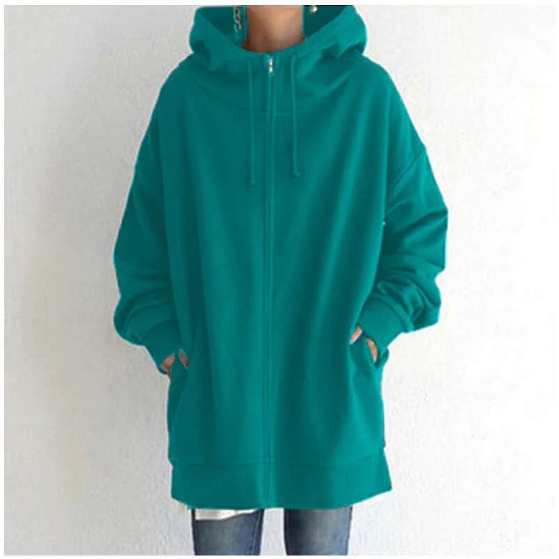 Uveng Street Polyester Fiber Zipper Hooded Long Lining Hoodies
