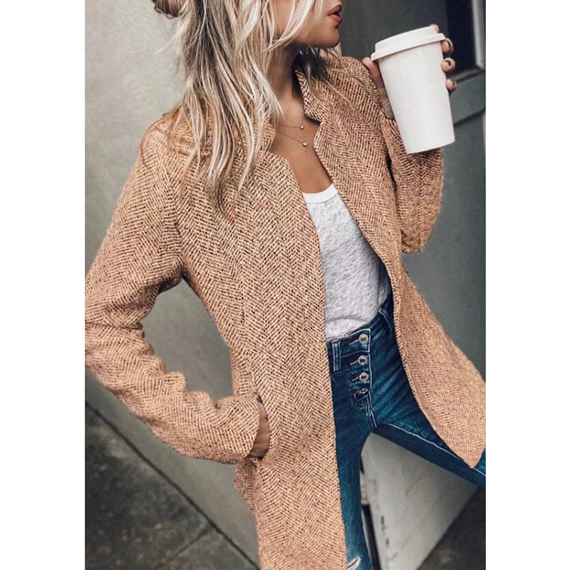 Pocket Design Long Sleve Casual Coat wearshes