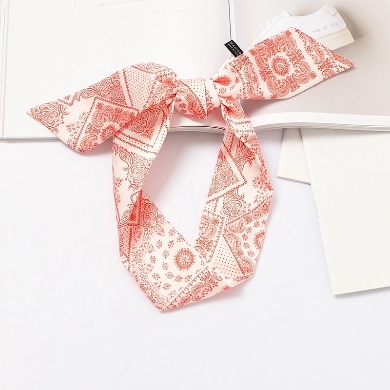 Women’s Sweet Polka Dots Heart Shape Satin Printing Silk Scarves