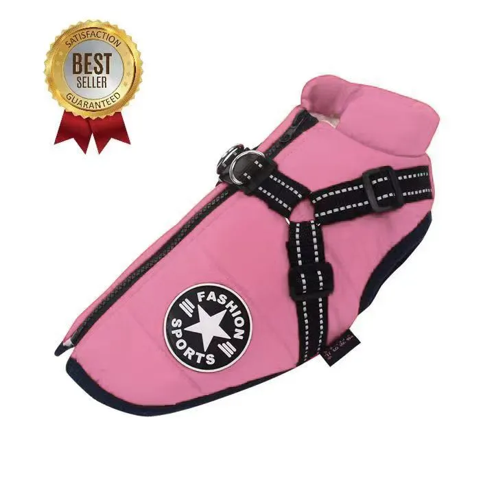 Pawbibi Sport- Waterproof Winter Jacket with Built-in Harness