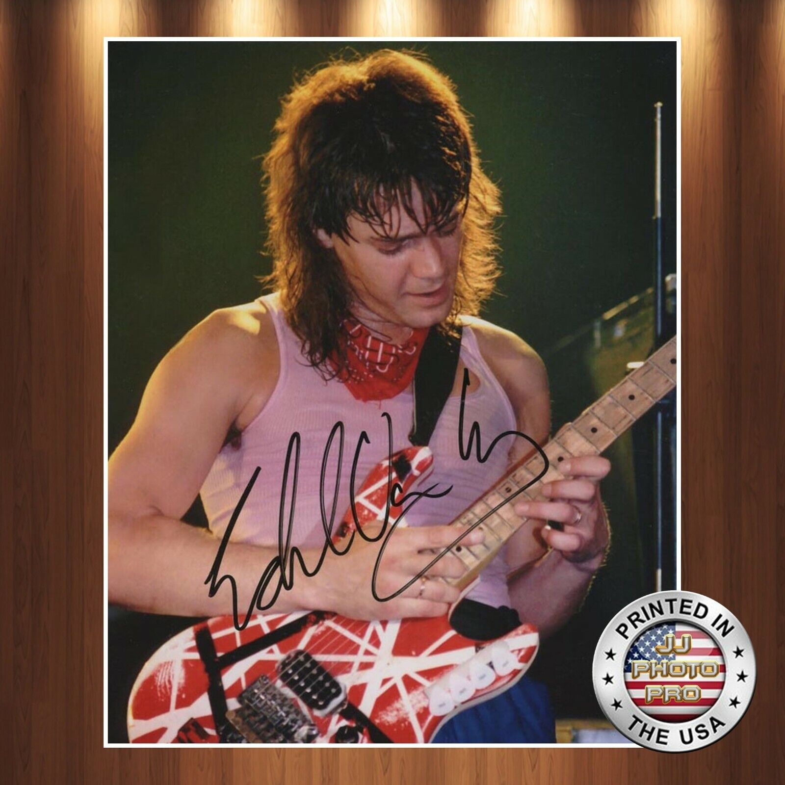 Eddie Van Halen Autographed Signed 8x10 Photo Poster painting Model REPRINT