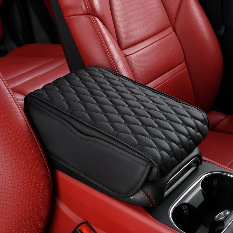 Memory Cotton Leather Car Armrest Box Pad