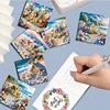 6Pcs Diamond Painting House Greeting Card for Holiday Party Favors