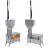 [US Local Warehouse] Hot Tent Stove with Chimney Pipe Portable Camp Stove with Oven Burning Fireplace for Outdoor Heating & Cooking Ice Fishing Hunting (Conventional)