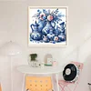Blue And White Porcelain Flowers-11CT Stamped Cross Stitch 40*40cm/15.75*15.75in