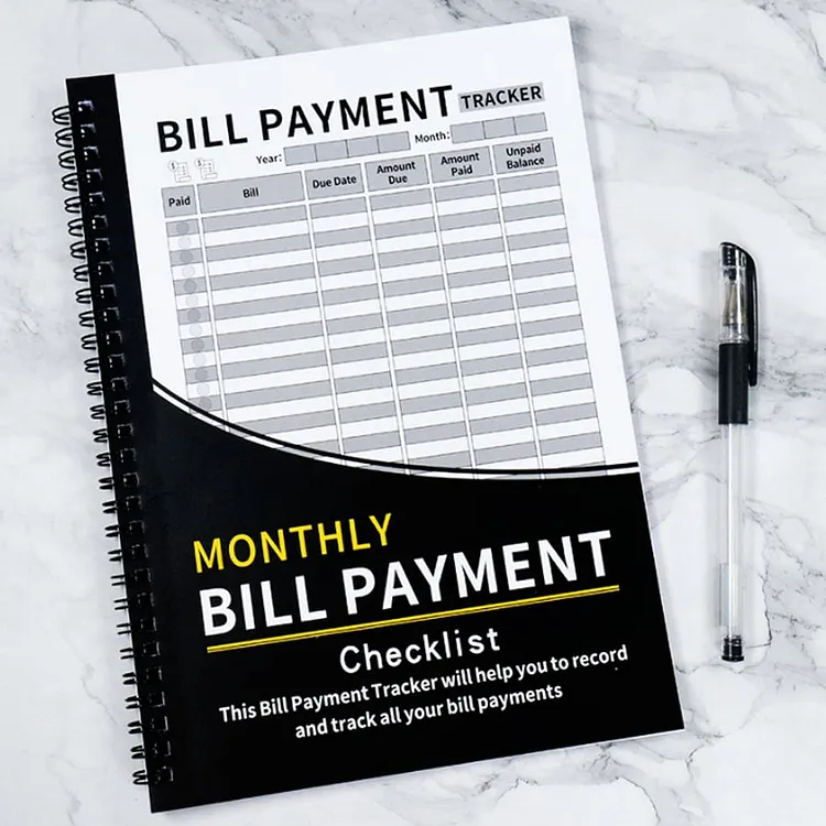 ⏰🔥Bill Tracker Notebook Monthly Bil 