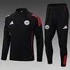 Joyfball 2025/2026 Ajax Half-Pull Training Suit Black Football Shirt 1:1 Thai Quality