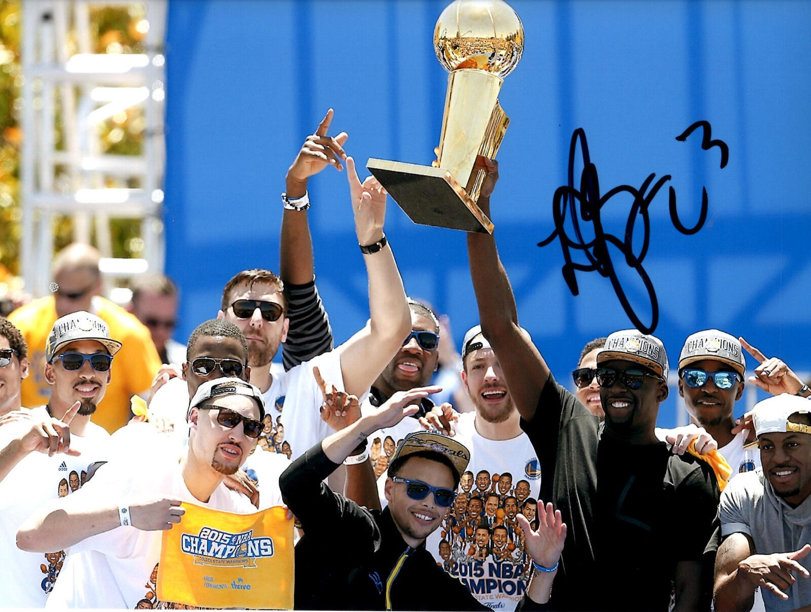 Draymond Green REPRINT auto signed basketball Photo Poster painting Golden State Warriors CHAMPS