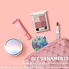(US Local)DIY Diamond Art Portable Cosmetic Mirror Round Diamond Painting Crafts (Bird)