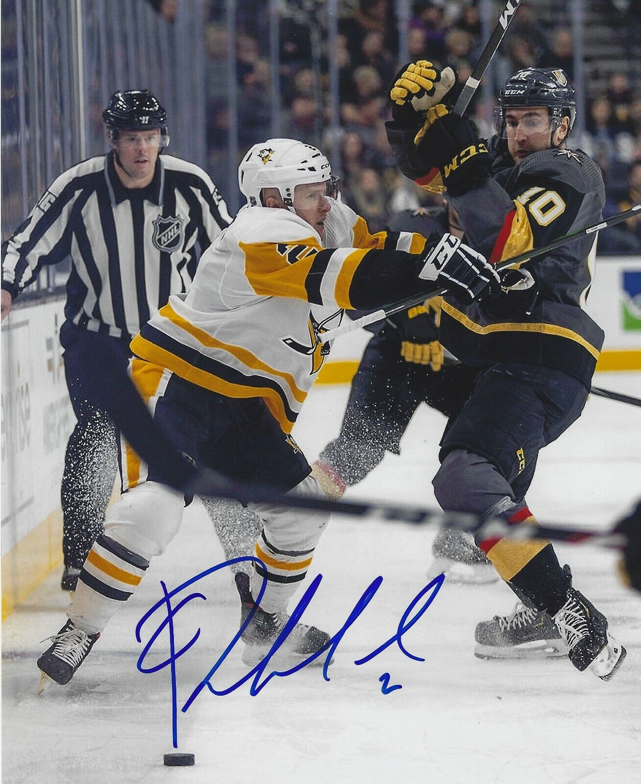 Autographed 8x10 CHAD RUWEDEL Pittsburgh Penguins Photo Poster painting w/Show Ticket