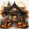 Halloween Pumpkin Street-Full Round Diamond Painting 30*30CM