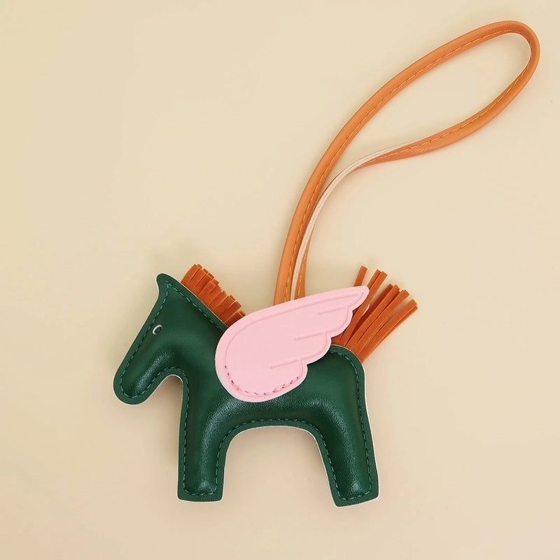Lady Animal Pu Leather Bag Pendant Keychain