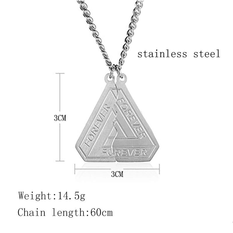 Hip-Hop Solid Color 304 Stainless Steel Plating 18K Gold Plated Men’s Pendant Necklace