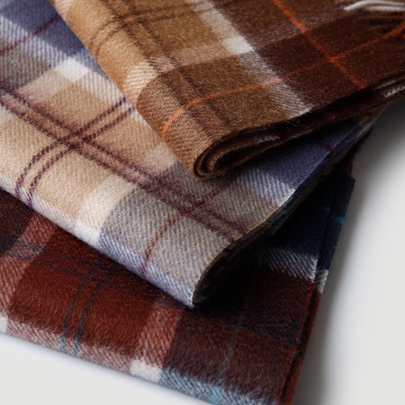 Men's Plaid Cashmere Thick Warm Scarf-Christmas Collection