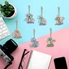 6Pcs DIY Diamond Painting Dragon Keychain