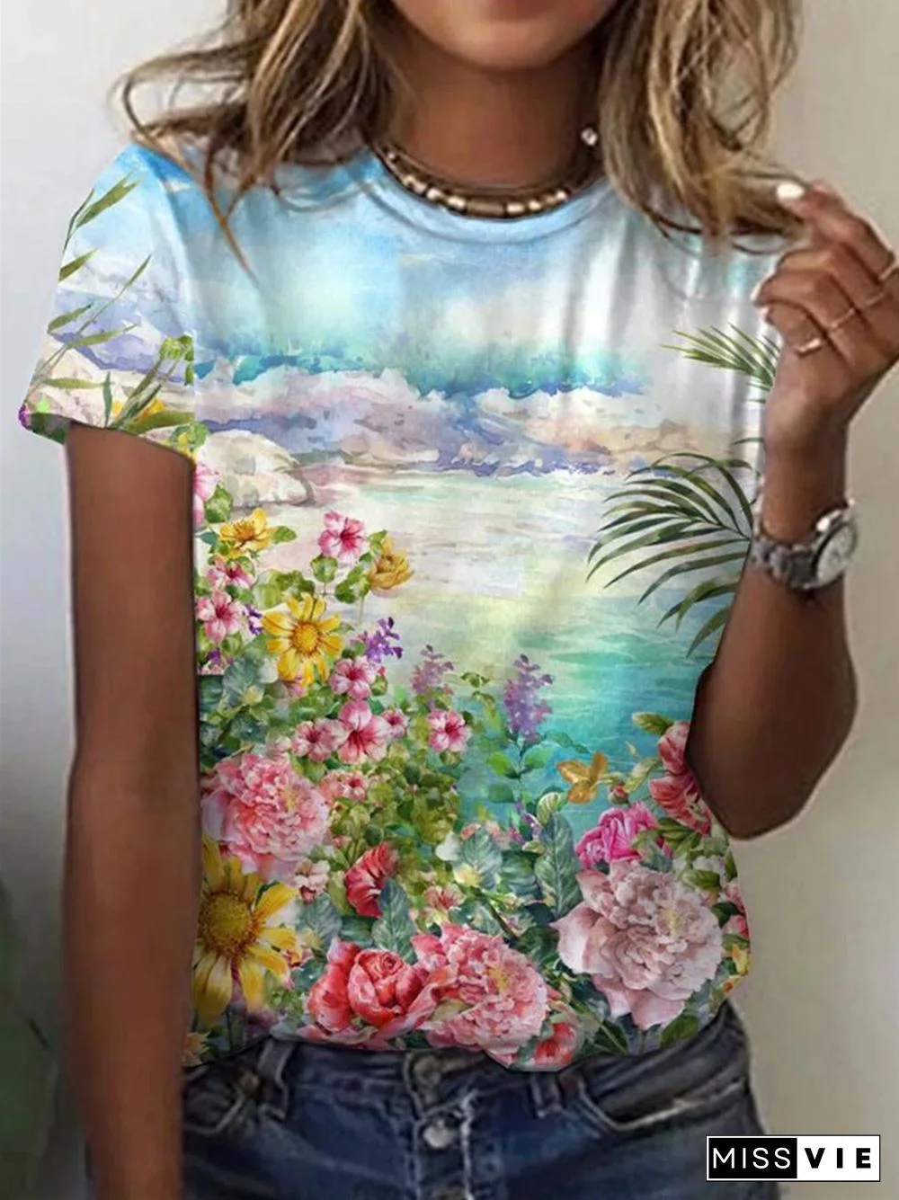 Harajuku Fashion T ShirtFor Women 3D Print T-Shirt Summer Tops Short Sleeve O-Neck Casual Oversized Blouses Woman Clothes