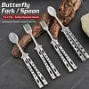 🥄 49% Off Butterfly Folding Spoon🦋 &ndash; Stainless Steel, Unsharpened, CSGO Practice Tool