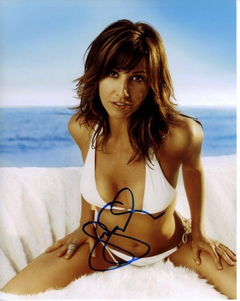 Gina gershon signed autographed sexy bikini Photo Poster painting